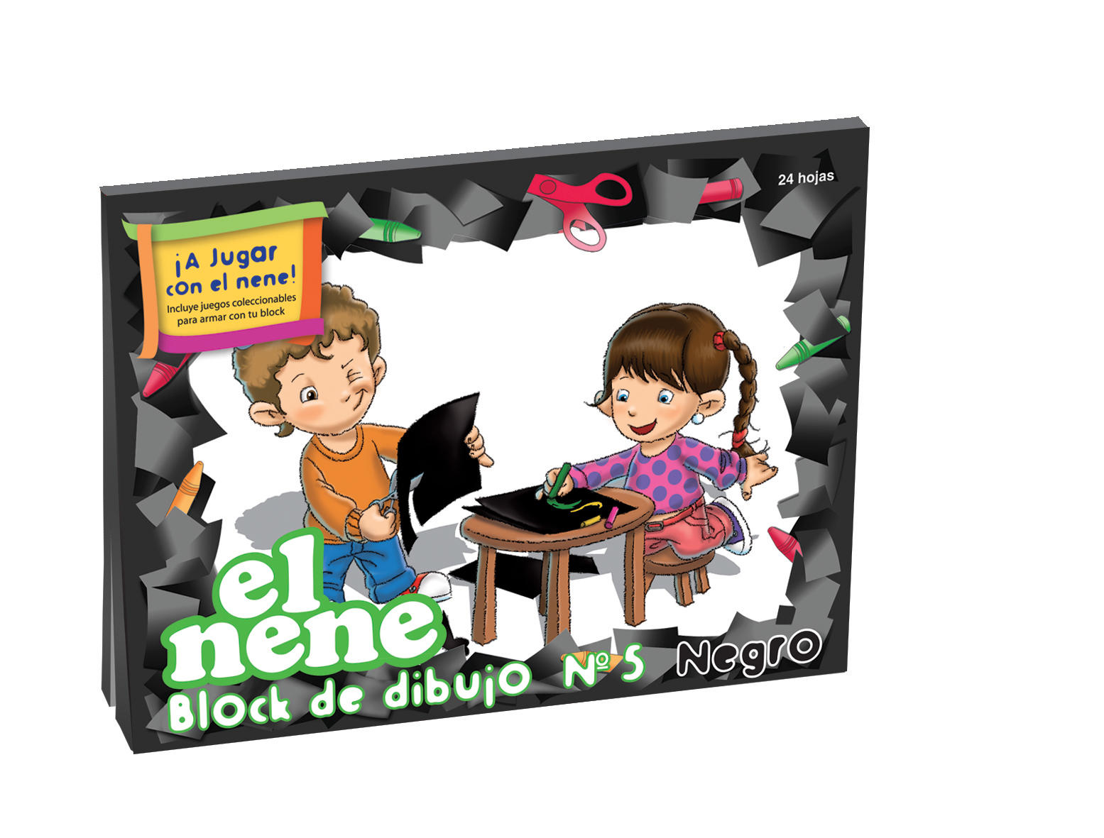 BLOCK P/DIBUJO EL NENE Nº 5 NEGRO X 24 HS 210534
