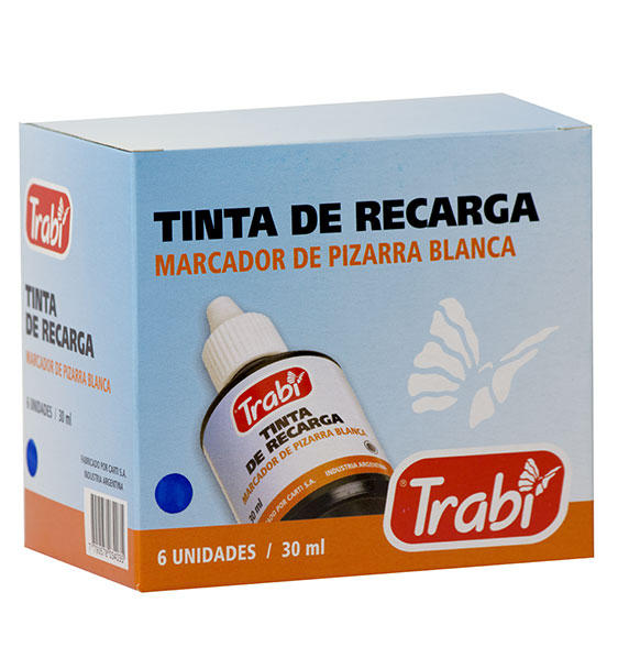 TINTA P/MARCADOR DE PIZARRA TRABI AZUL 30 CC-TR3421