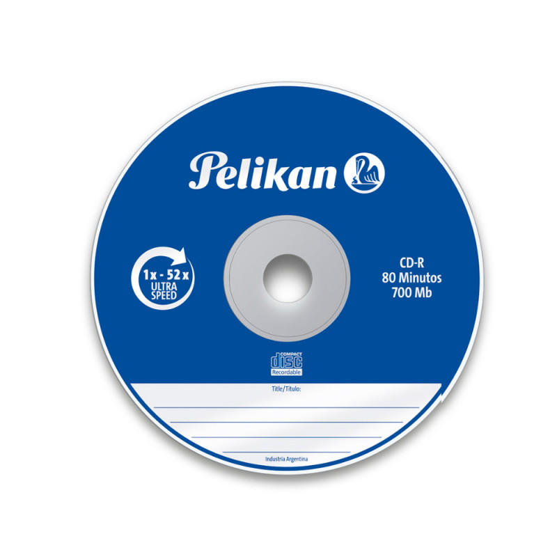 CD-R PELIKAN 80MIN/700MB-BULK X 100 UN (058-000-100)