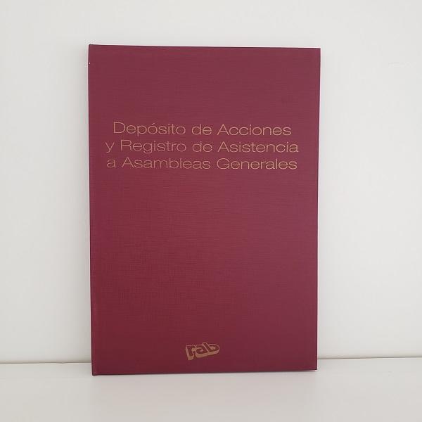 LIBRO CONTABILIDAD DEPOSITO DE ACCIONES Y REG.ASIS. RAB T/D-2313