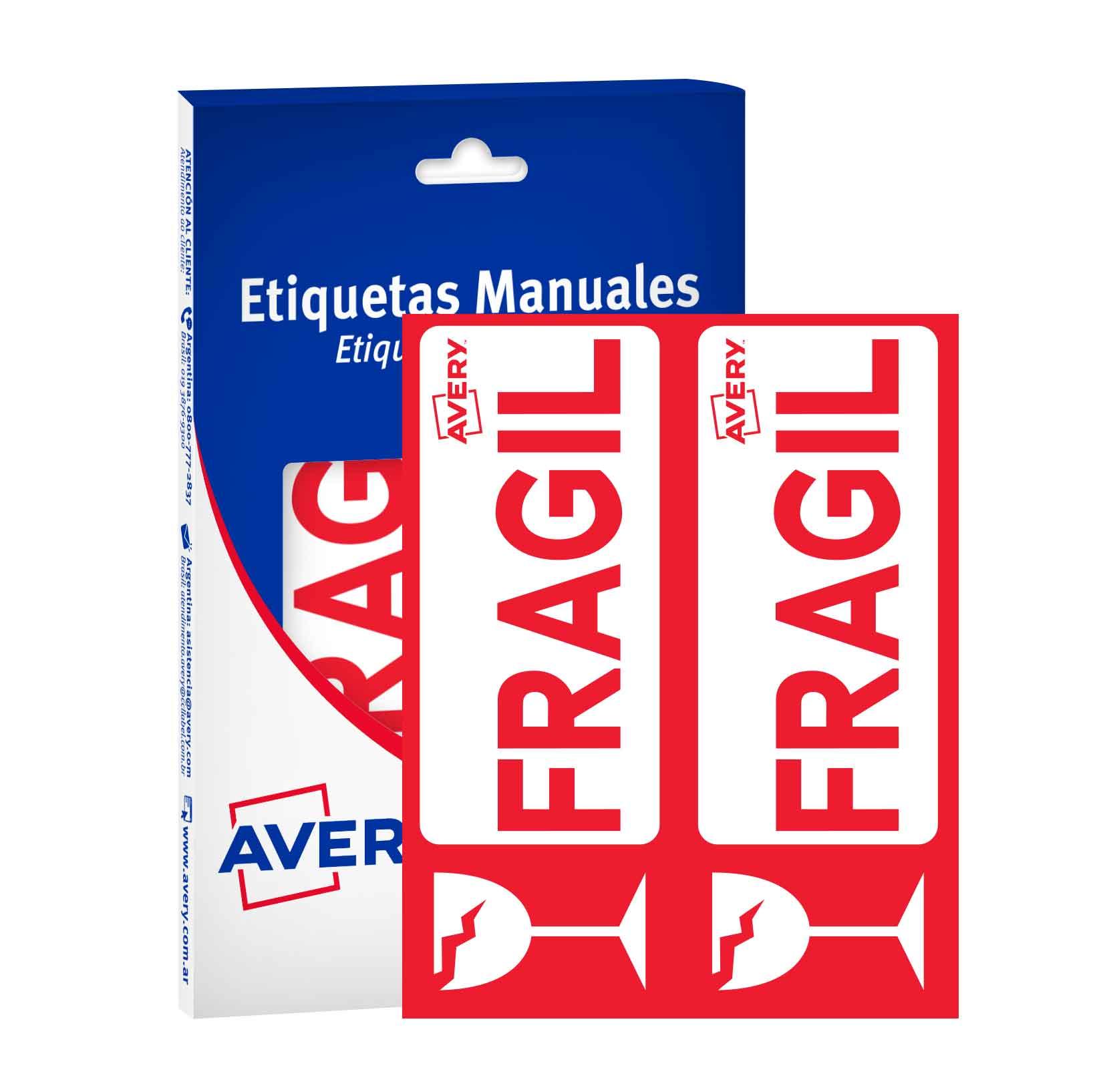 ETIQUETAS FRAGIL X 60 UN CAJA AVERY 3957