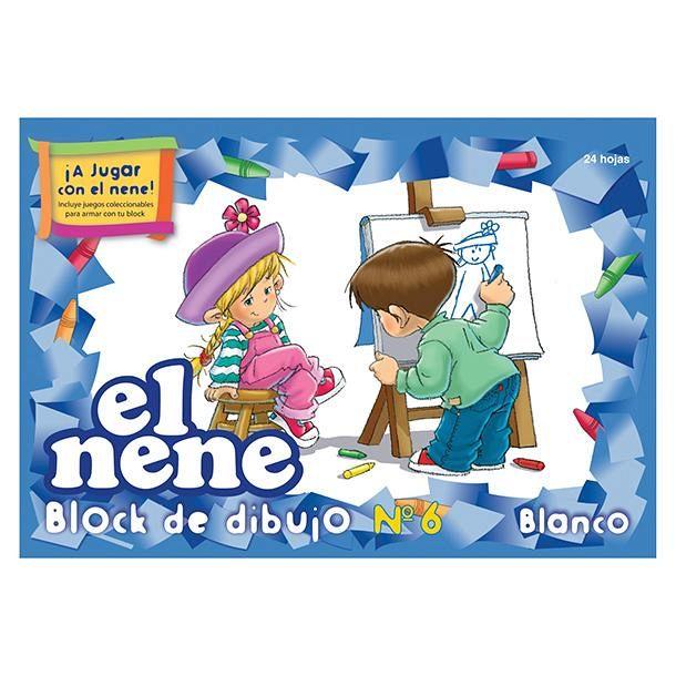 BLOCK P/DIBUJO EL NENE Nº 6 BLANCO X 24 HS 215436