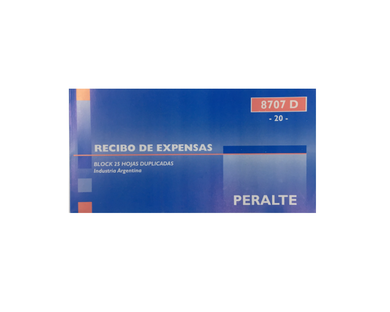 TALONARIO PERALTE RECIBO DE EXPENSAS 1/3 OFICIO DUP 8707D(20)
