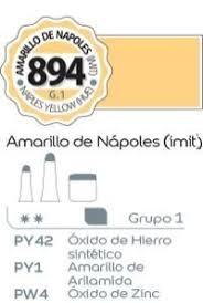 ACRILICO ALBA 894 AMARILLO DE NAPOLES 18 ML GRUPO 1