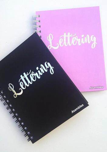 CUADERNO 16 X 21 C/ESPIRAL 70 HS T/D LETTERING-AS070633