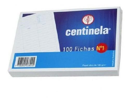 FICHAS RAYADAS CENTINELA X 100 Nº1