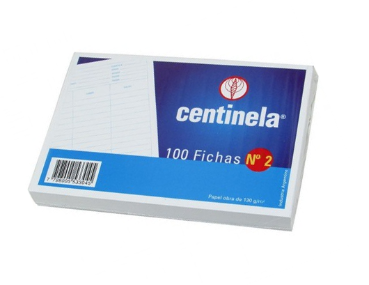 FICHAS RAYADAS CENTINELA X 100 Nº2