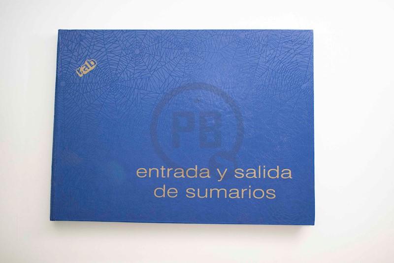 LIBRO CONTABILIDAD ENTRADA Y SALIDA DE SUMARIOS T/D 99 FOLIOS