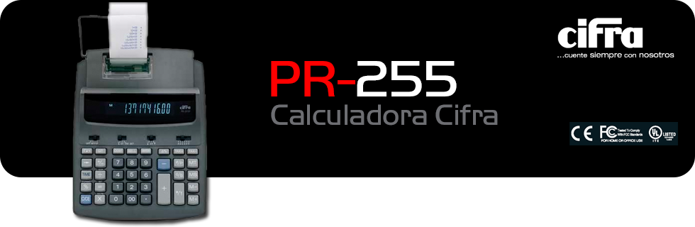 CALCULADORA CIFRA PR-255 C/IMP USO INTENSIVO