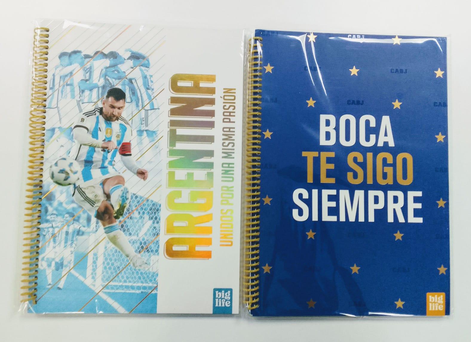CUADERNO 21 X 29.7 T/F 80 HS RAY/CUAD AFA/BOCA -L5CTFFBOC/AFAC