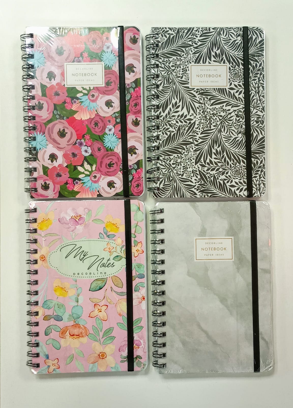 CUADERNO 14 X 21 T/PLAST. ESPIRALADO C/ELAST. 80 HS DECOR-1639/1640/1/2/5/8/9