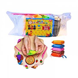 MASA ULTRALIVIANA PAQUETE X 6 COLORES C/ESTECA PLASTICA-27953