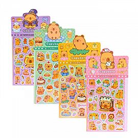 STICKERS CAPYBARA HOLOGRAFICO X 4 PLANCHAS-27824