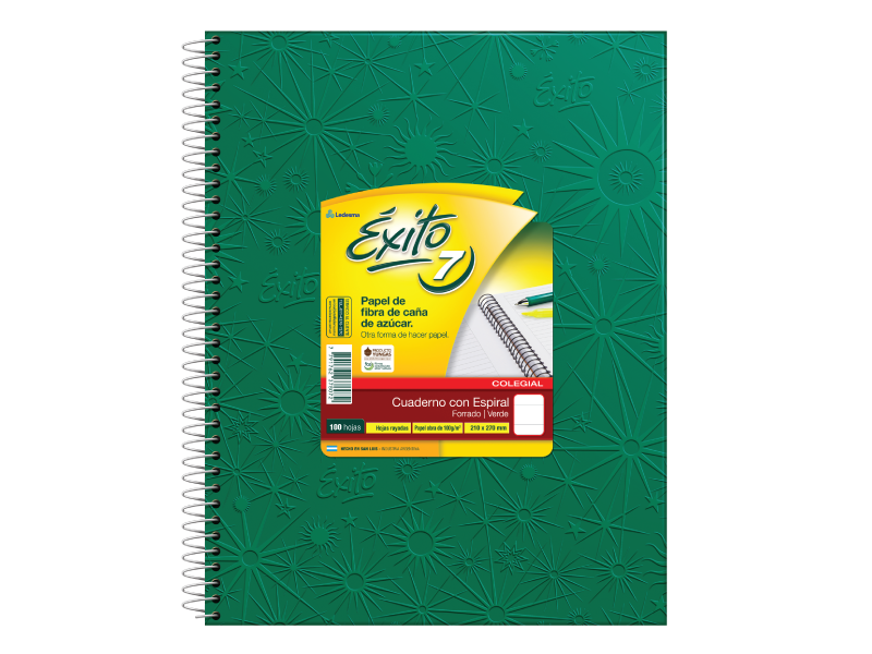 CUADERNO 21 X 27 EXITO COLEGIAL ARAÑA VERDE 100 HS RAYADO C/ESP-101981