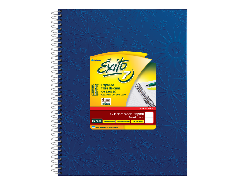 CUADERNO 21 X 27 EXITO COLEGIAL ARAÑA AZUL 60 HS CUADRICULADO C/ESP-101967