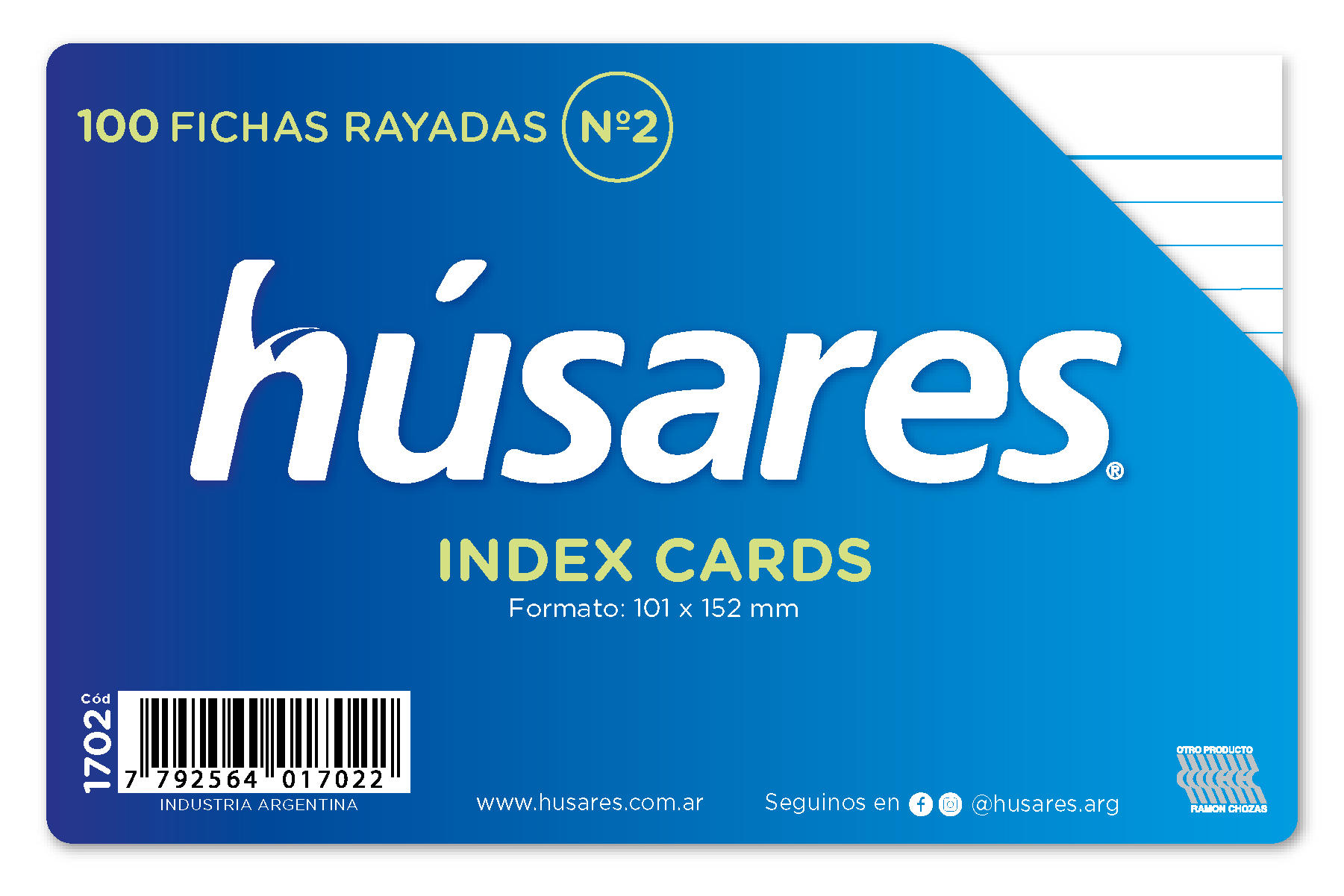 FICHAS RAYADAS HUSARES X 100 Nº 2