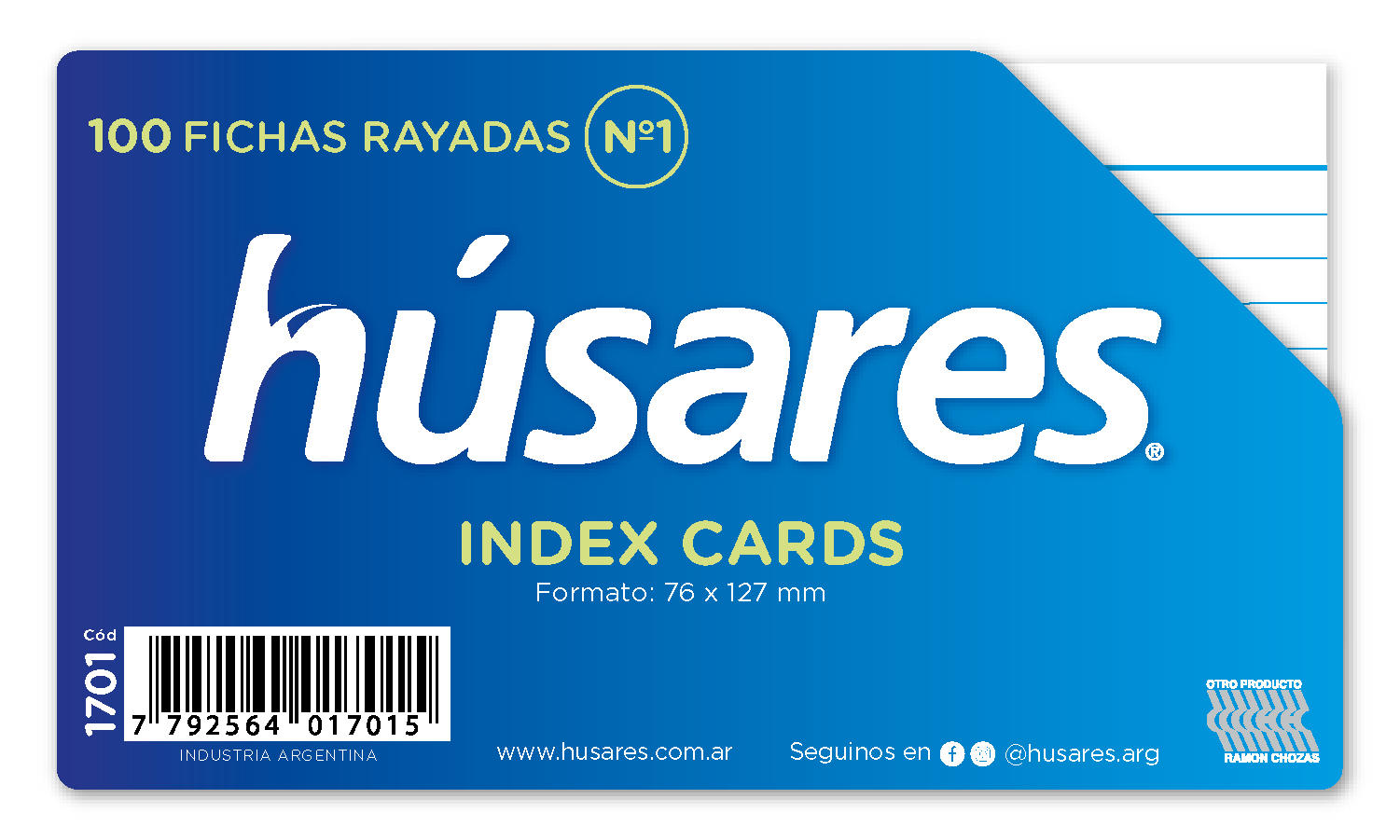 FICHAS RAYADAS HUSARES X 100 Nº 1