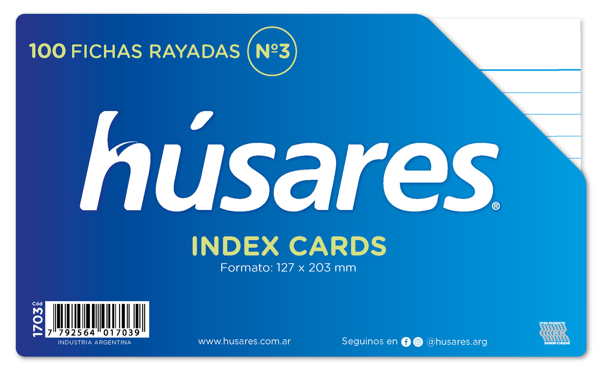 FICHAS RAYADAS HUSARES X 100 Nº 3