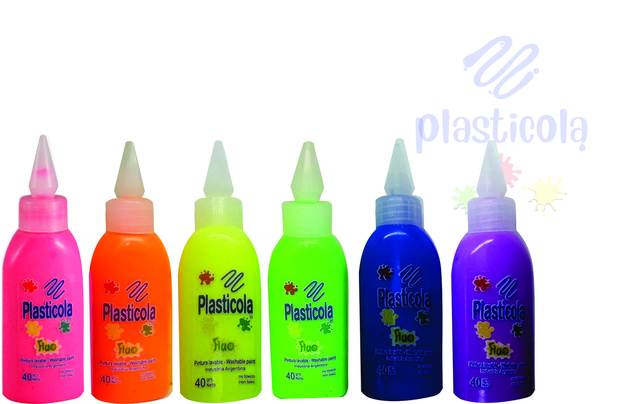 ADHESIVO VINILICO PLASTICOLA COLOR FLUO 40 GRS AMARILLA