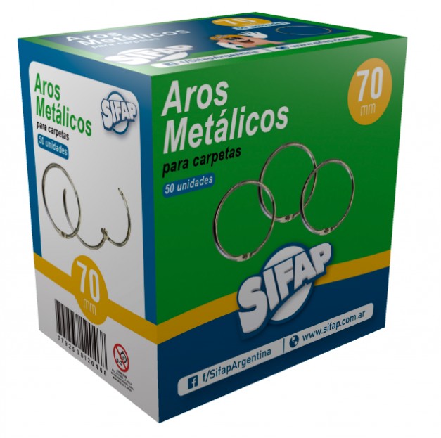 AROS P/CARPETA METAL 70 MM