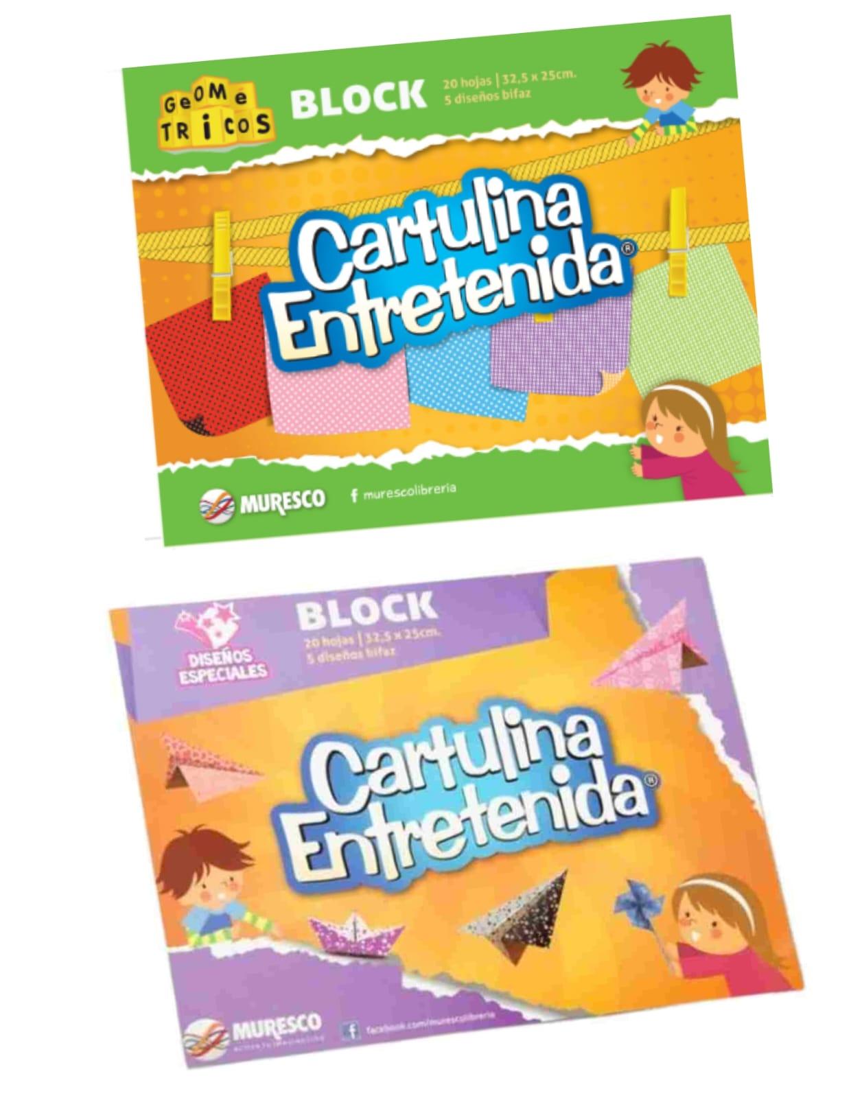 BLOCK CARTULINA ENTRETENIDA 32,5 X 25 CM X 20 HS