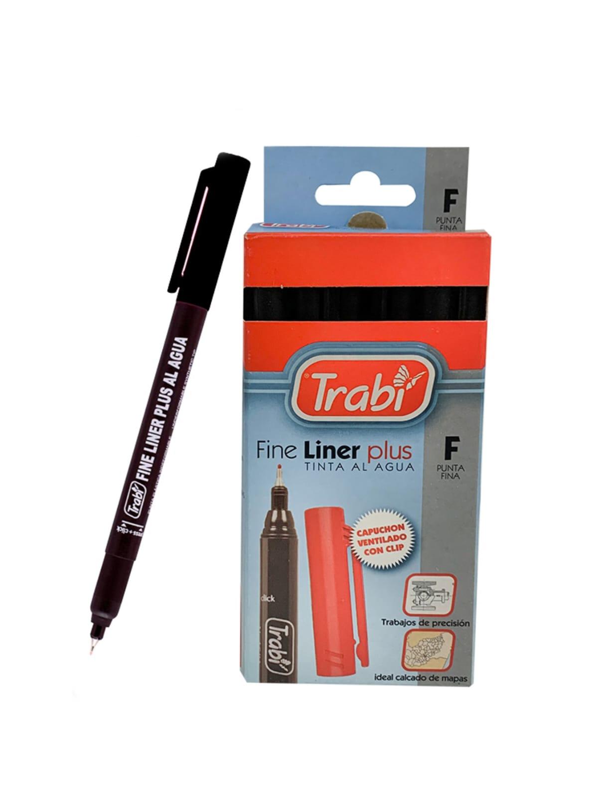 MARCADOR TRABI FINE LINER NEGRO AL AGUA 0.3 MM-TR9536