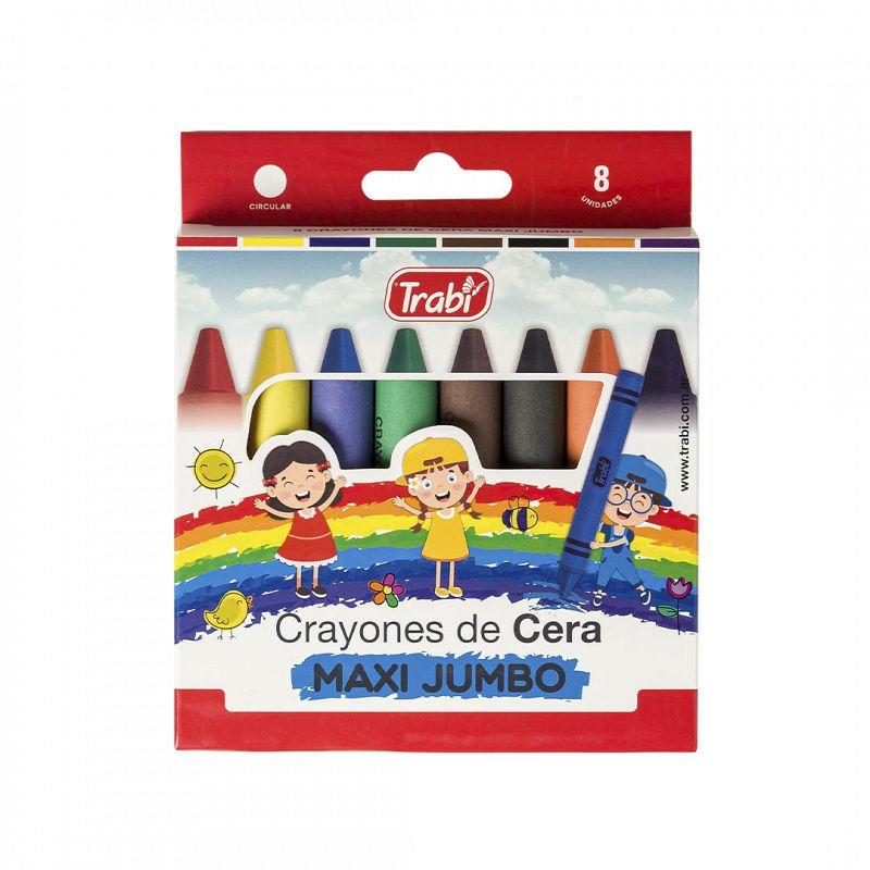 CRAYONES TRABI X 8 CERA SUPER JUMBO -TR1029