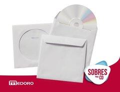 SOBRE MEDORO P/CD C/VENTANA 12.7 X 12.7 X 250 UN