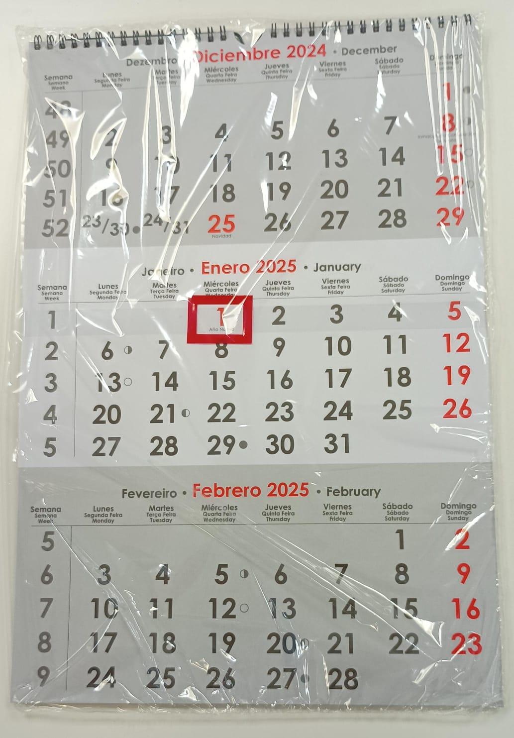 CALENDARIO VERTICAL C/ESP.Y SEÑALADOR 31 X 45 MSL