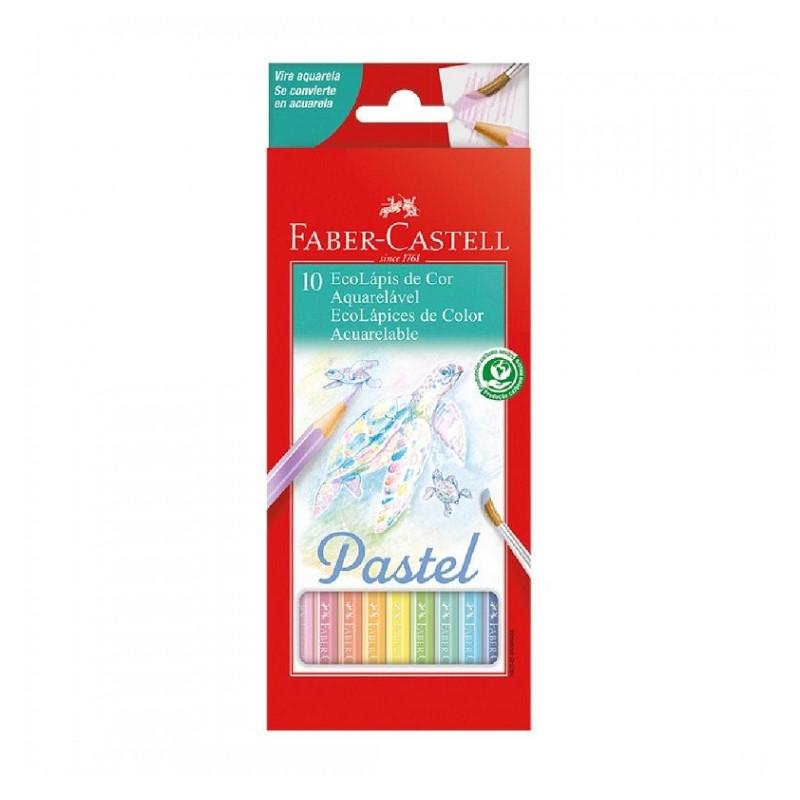 LAPICES DE COLORES FABER CASTELL ECO PASTEL ACUARELABLE  X 10- 116152