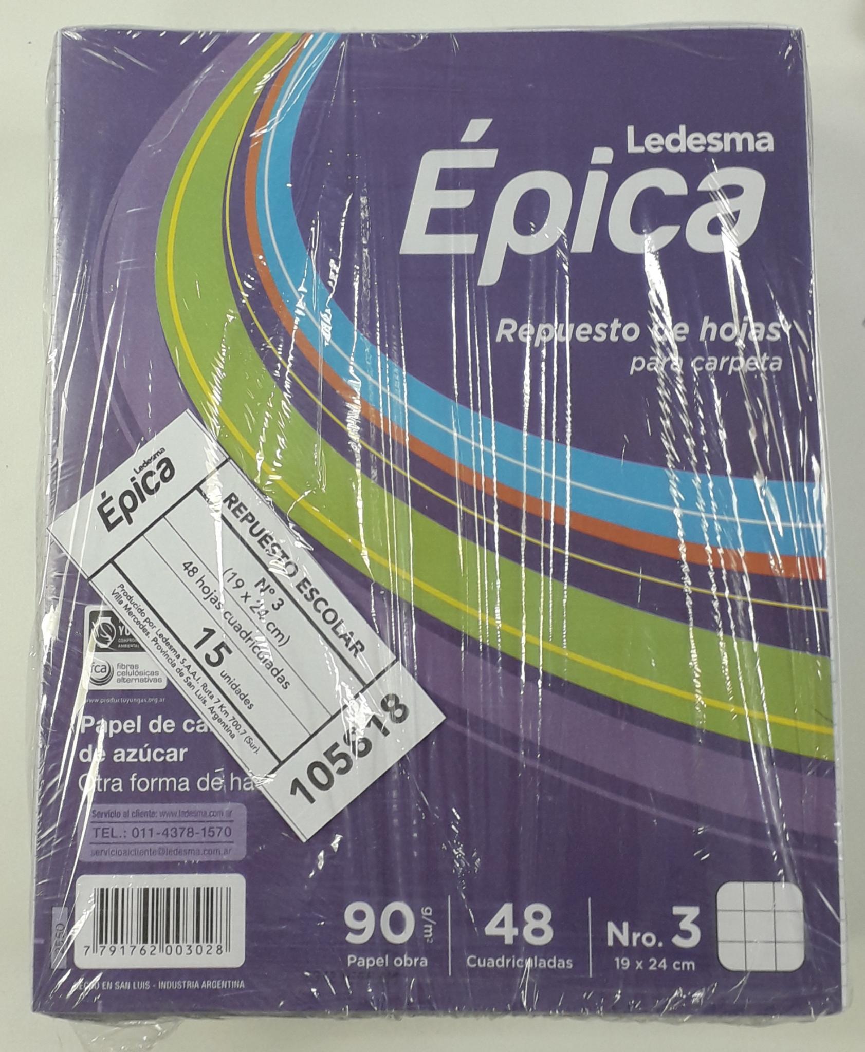 REPUESTO ESCOLAR LEDESMA EPICA 48 HS CUAD-105818