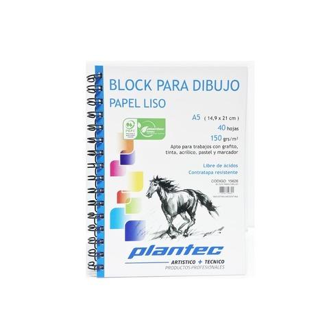 BLOCK P/DIBUJO ANILLADO LATERAL LISO A4 X 40 HS- 150 GR-15627
