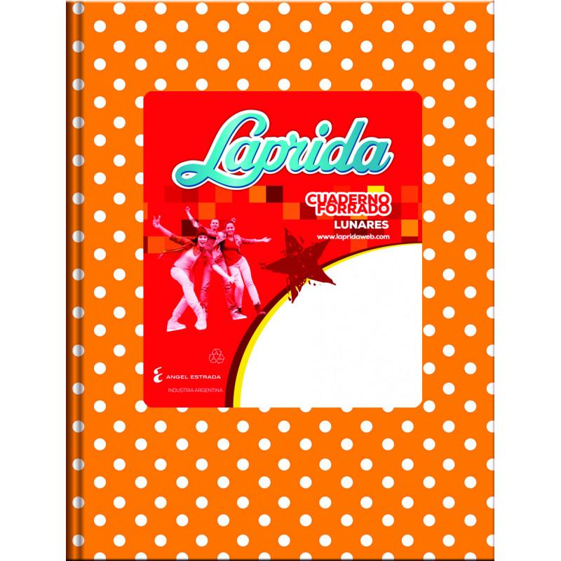 CUADERNO T/C 50 HS LAPRIDA LUNARES NARANJA RAYADO 613042