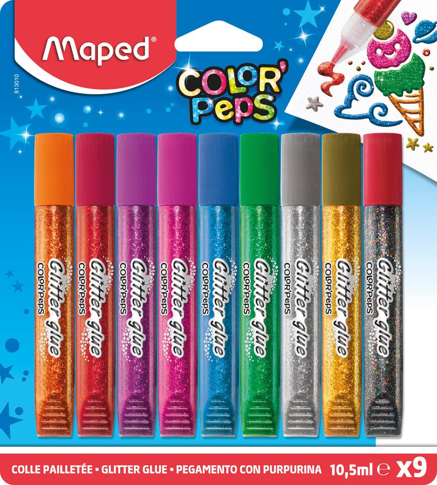 ADHESIVO C/GLITTER MAPED COLOR PEPS X 9 BLISTER 813010