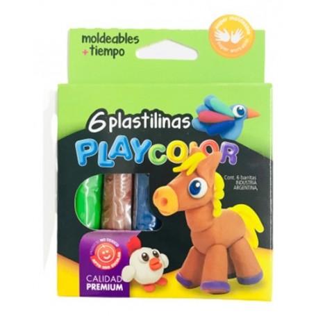 PLASTILINA PLAYCOLOR EN BARRITAS SURT.X 6