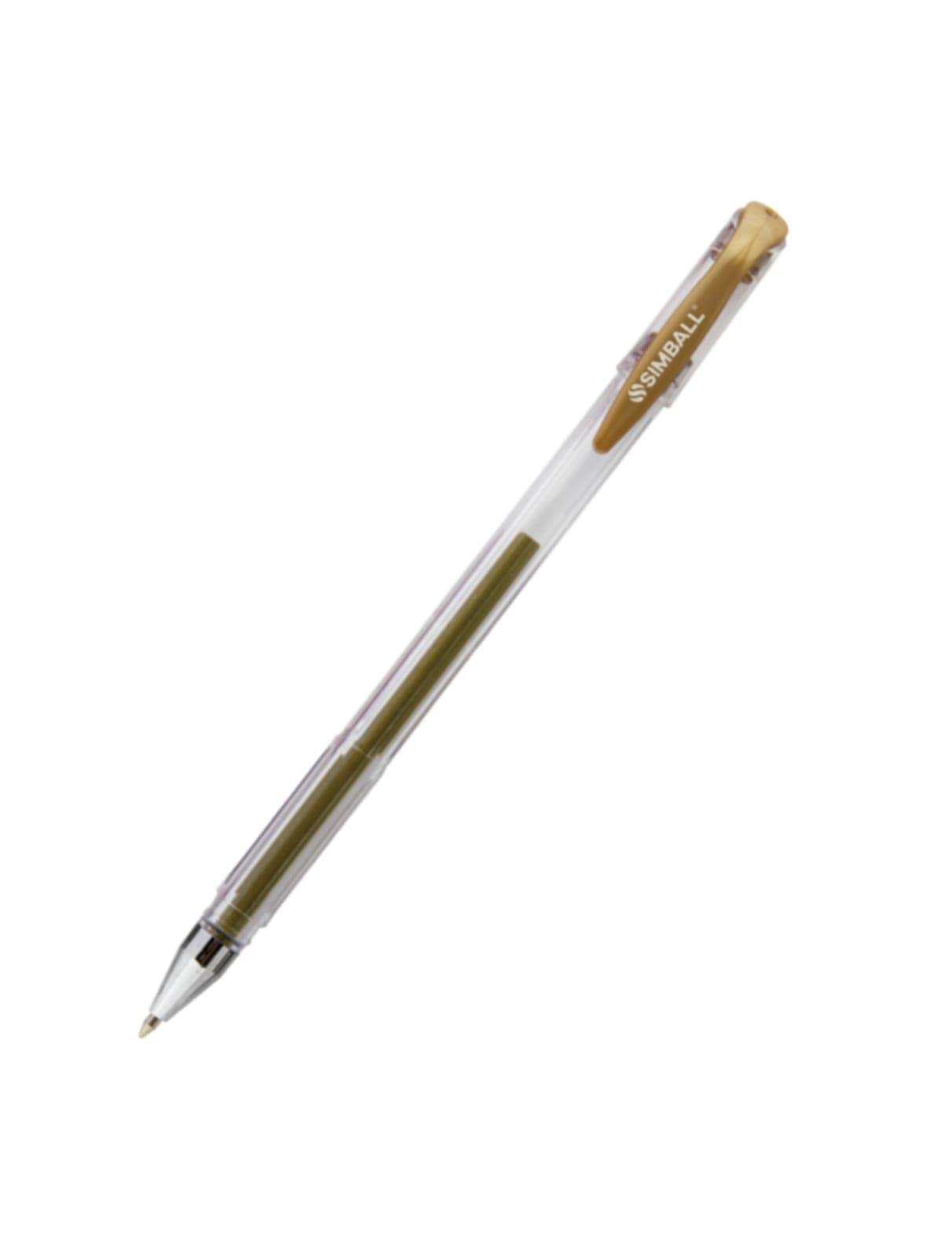 ROLLER MICRO SIMBALL POWER GEL PEN METALIZADO ORO