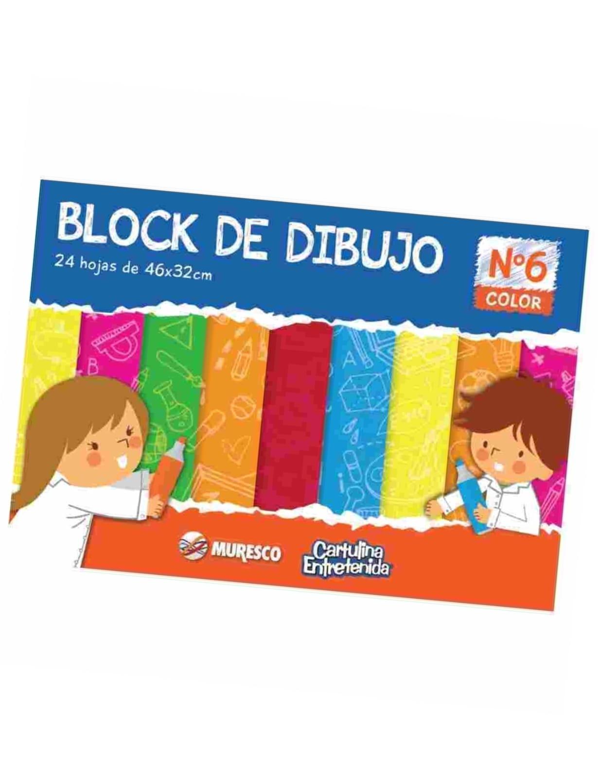 BLOCK P/DIBUJO Nº 6 COLOR MURESCO 32 X 46 24 HS -