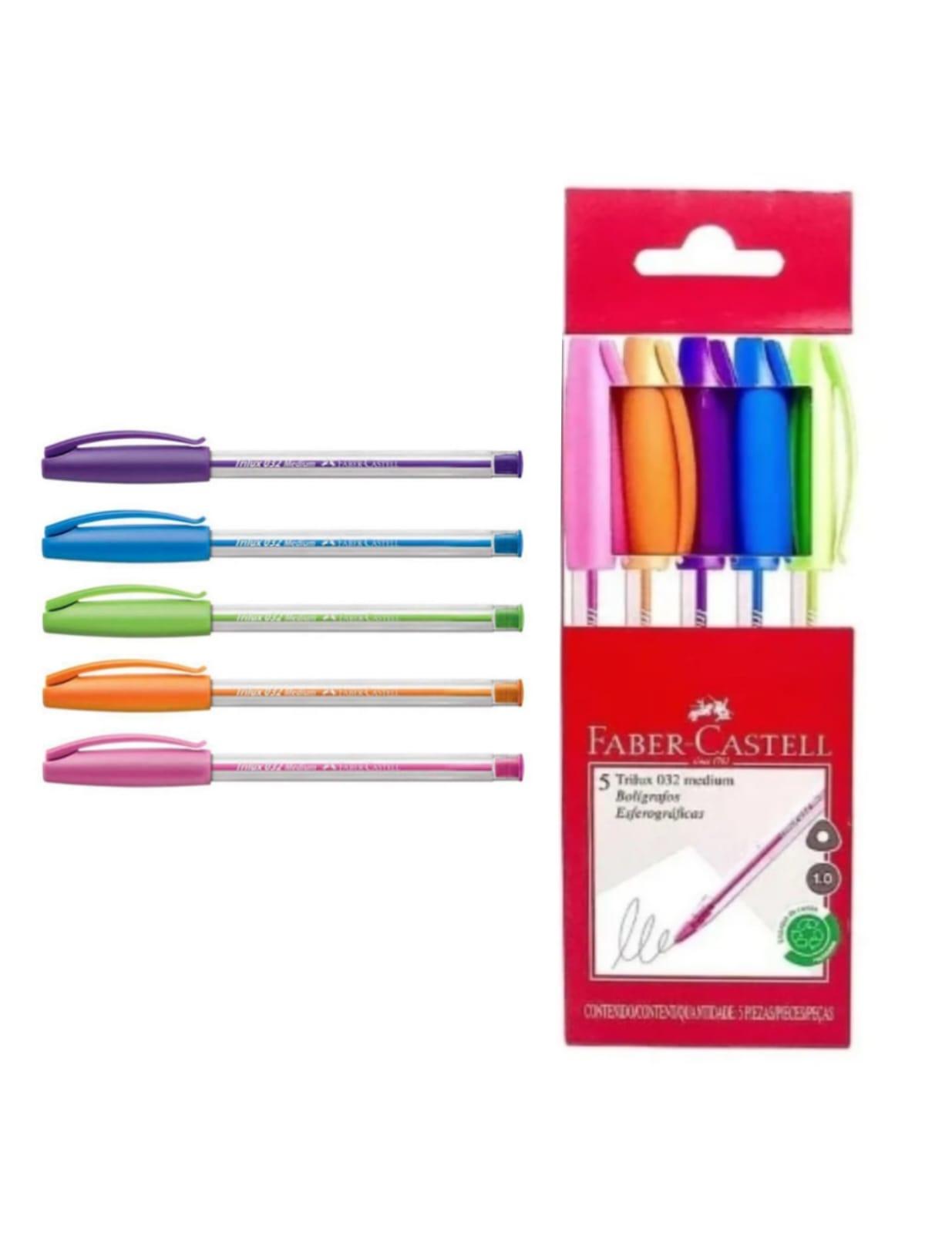 BOLIGRAFO FABER CASTELL 032 TRILUX X 5 COLORES SURTIDOS 434205