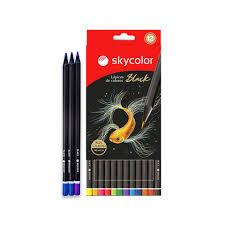 LAPICES DE COLORES SKYCOLOR BLACK X 12 UN. LARGO - JJ101505-12