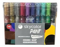 MARCADORES SKYCOLOR PAINT METALLIC  X 10 UN.- JJ205623-ME