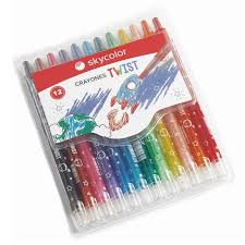 CRAYONES TWIST SKYCOLOR X 12 COLORES GIRABLES-JJ10407A-12