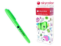 RESALTADOR SKYCOLOR FINO FLUO VERDE C/U-JJ205314G