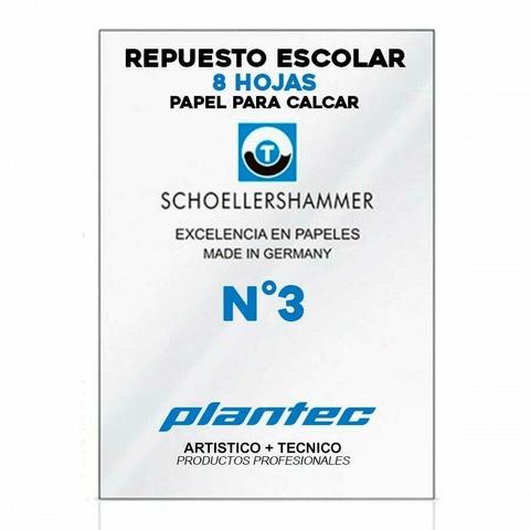 REPUESTO DE CALCAR N° 3 X 8 HS PLANTEC X 12 UNIDADES