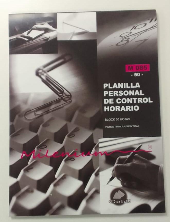 TALONARIO MILENIUM PLANILLA PERSONAL CTROL.HORARIO - M085