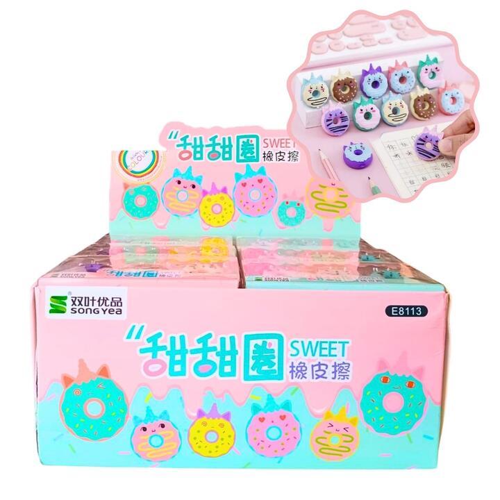 GOMA DE BORRAR DONUT UNICORNIO X 3- 26530