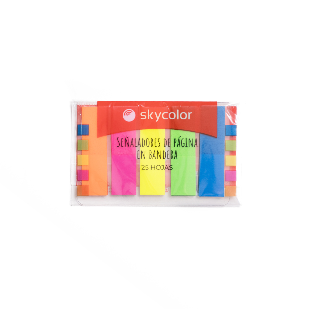 NOTAS SKYCOLOR BANDERITAS 5 COL X 25 UN - JJ1244R