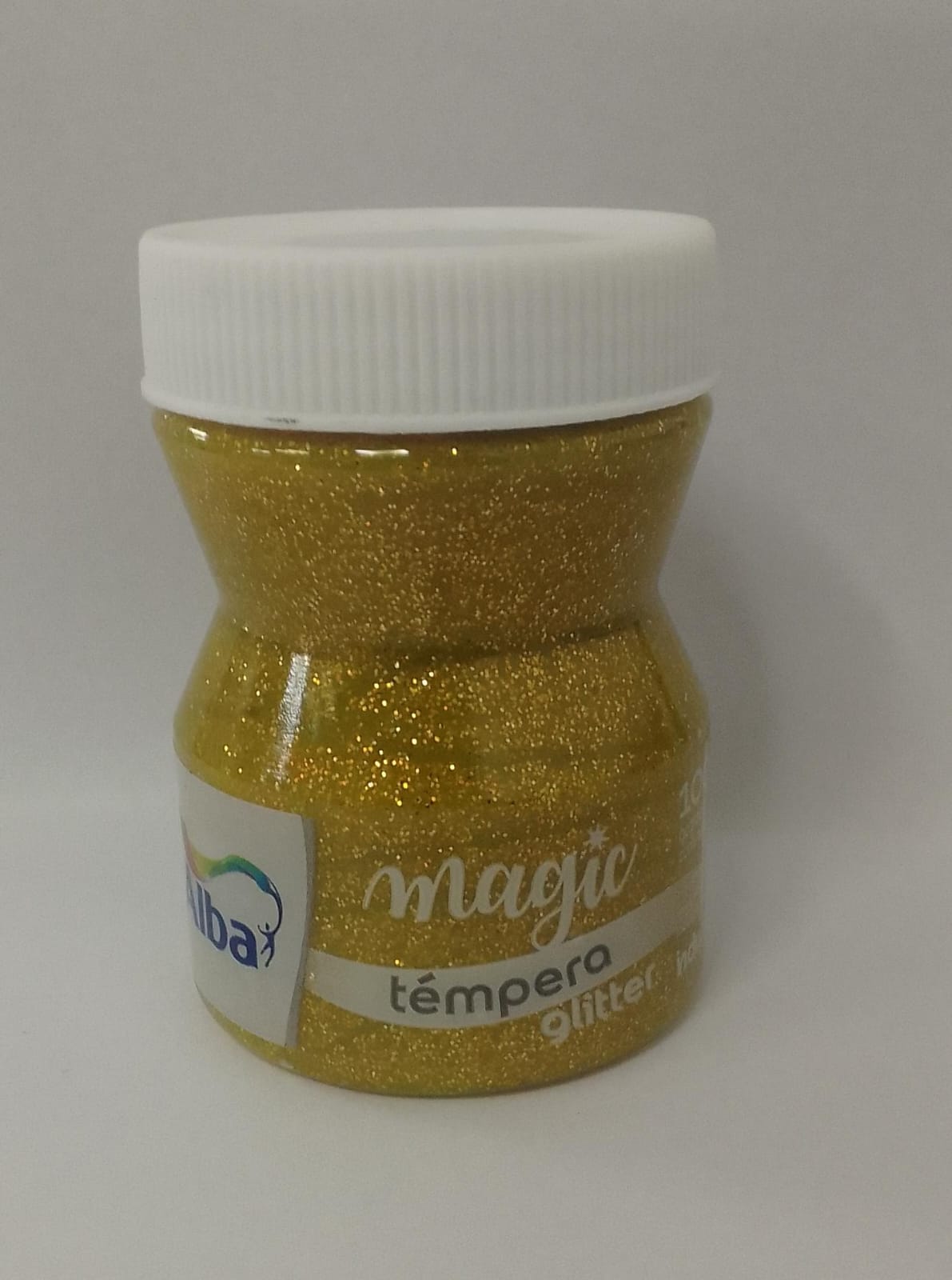 TEMPERA ALBAMAGIC GLITTER POTE X 100 AMARILLO 474