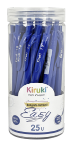 BOLIGRAFO KIRUKI RETRACTIL EASY 1 MM X 25 AZUL 110003