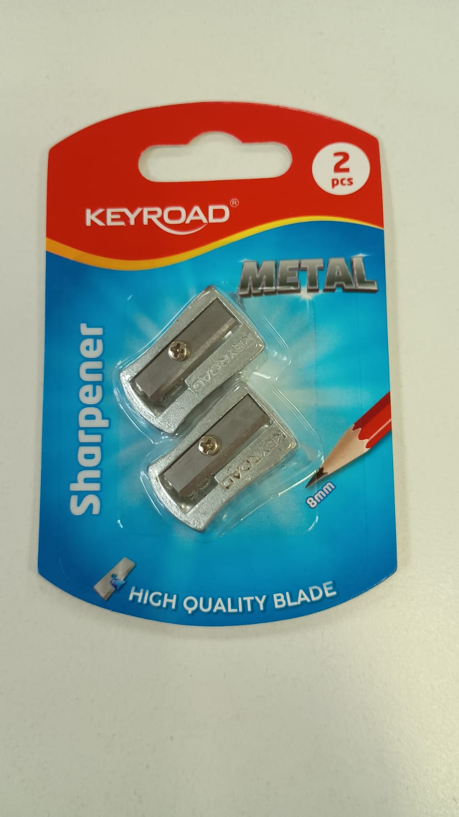 SACAPUNTAS KEYROAD METAL 1 FILO X 2 UN. BLISTER-KR971681