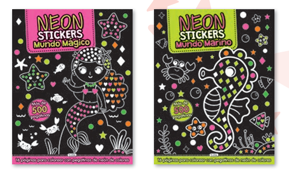 LIBRO ACTIVIDADES COL. NEON STICKERS - CAD213-222/3